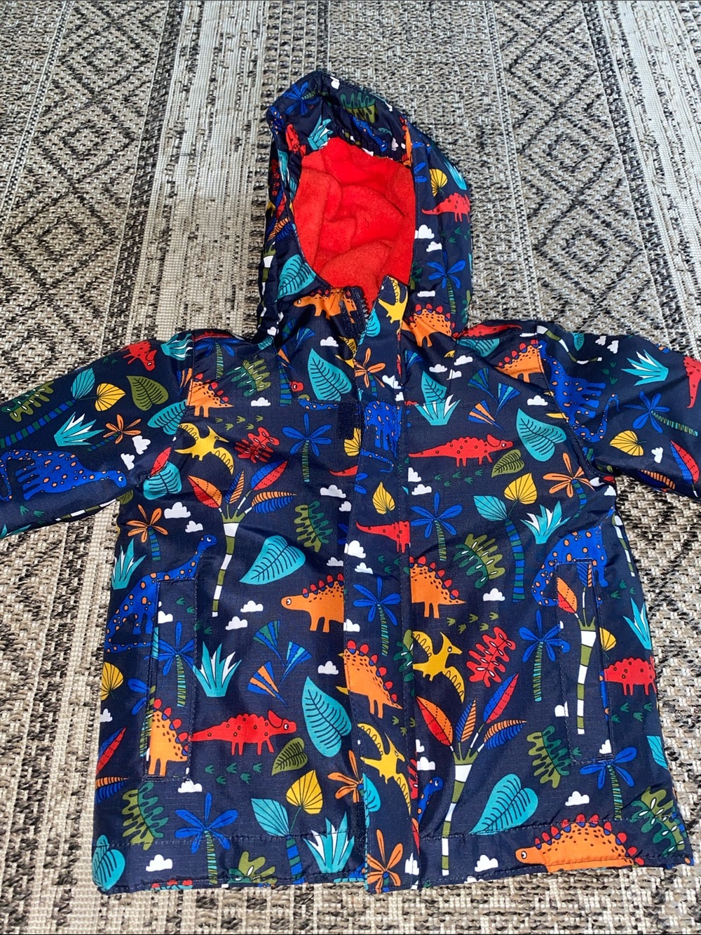 The Children's Place toddler boys dinosaur coat with a full-zip hoodie - 12-18M
